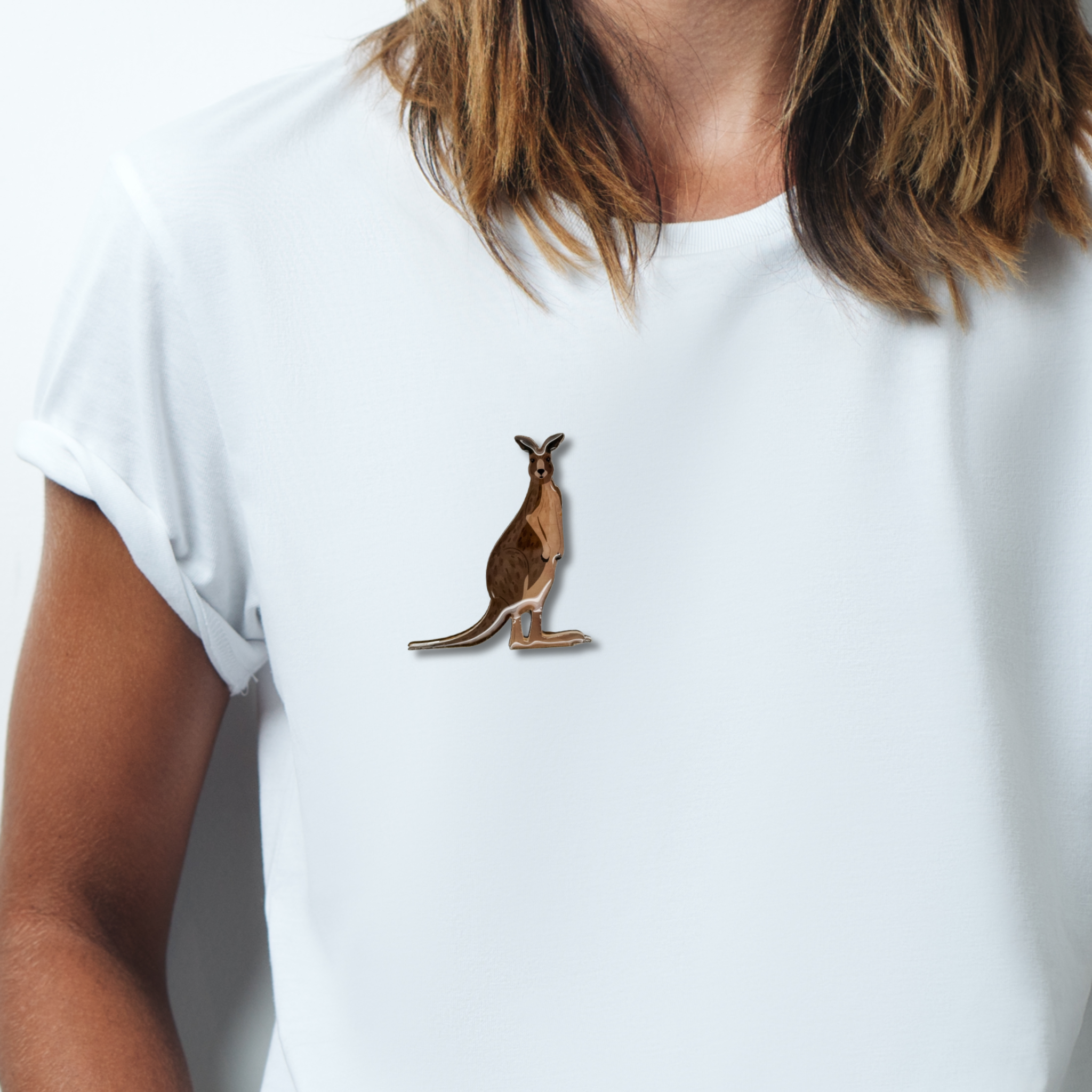 Eastern Grey Kangaroo Brooch