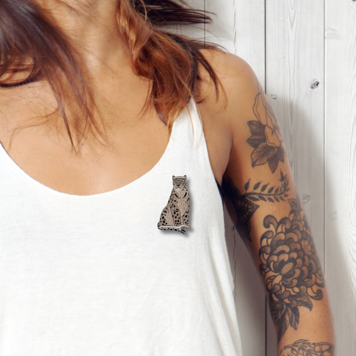 Snow Leopard Brooch (II)