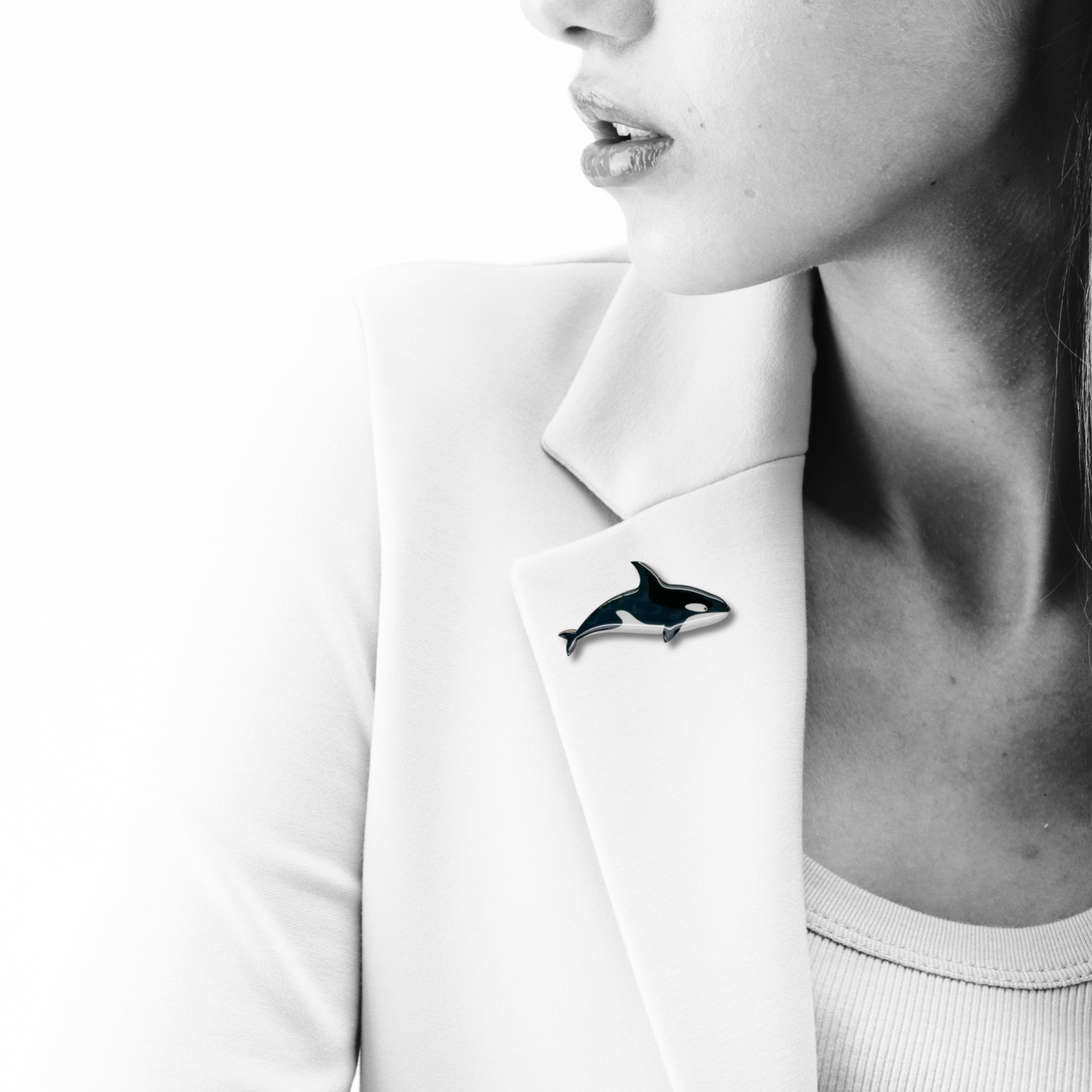 Orca Brooch