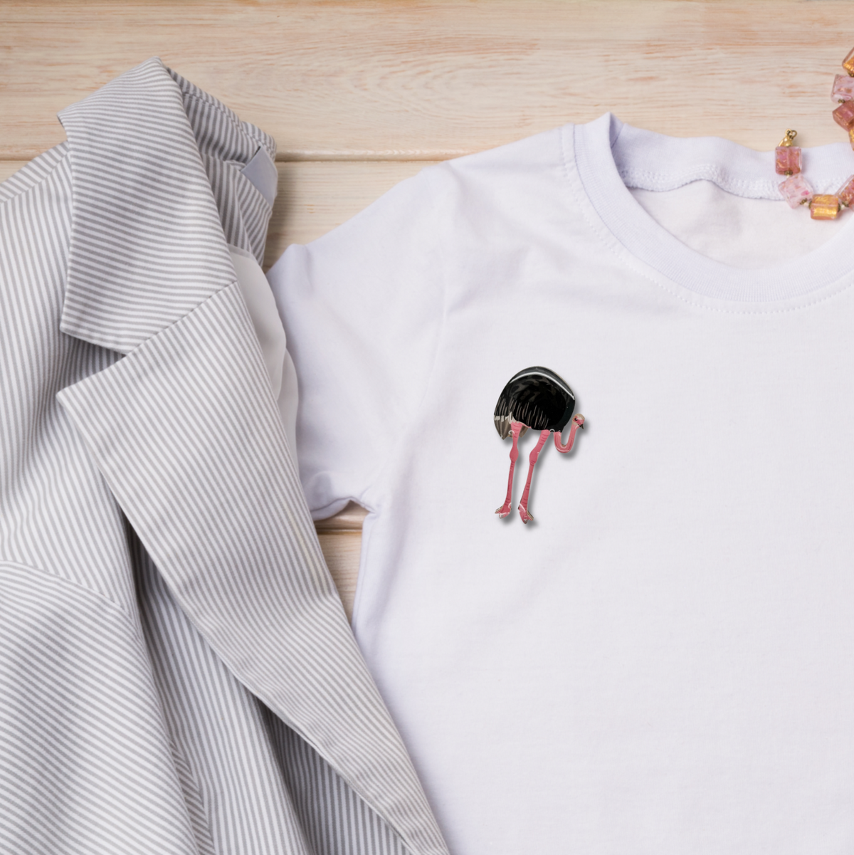 Ostrich Brooch