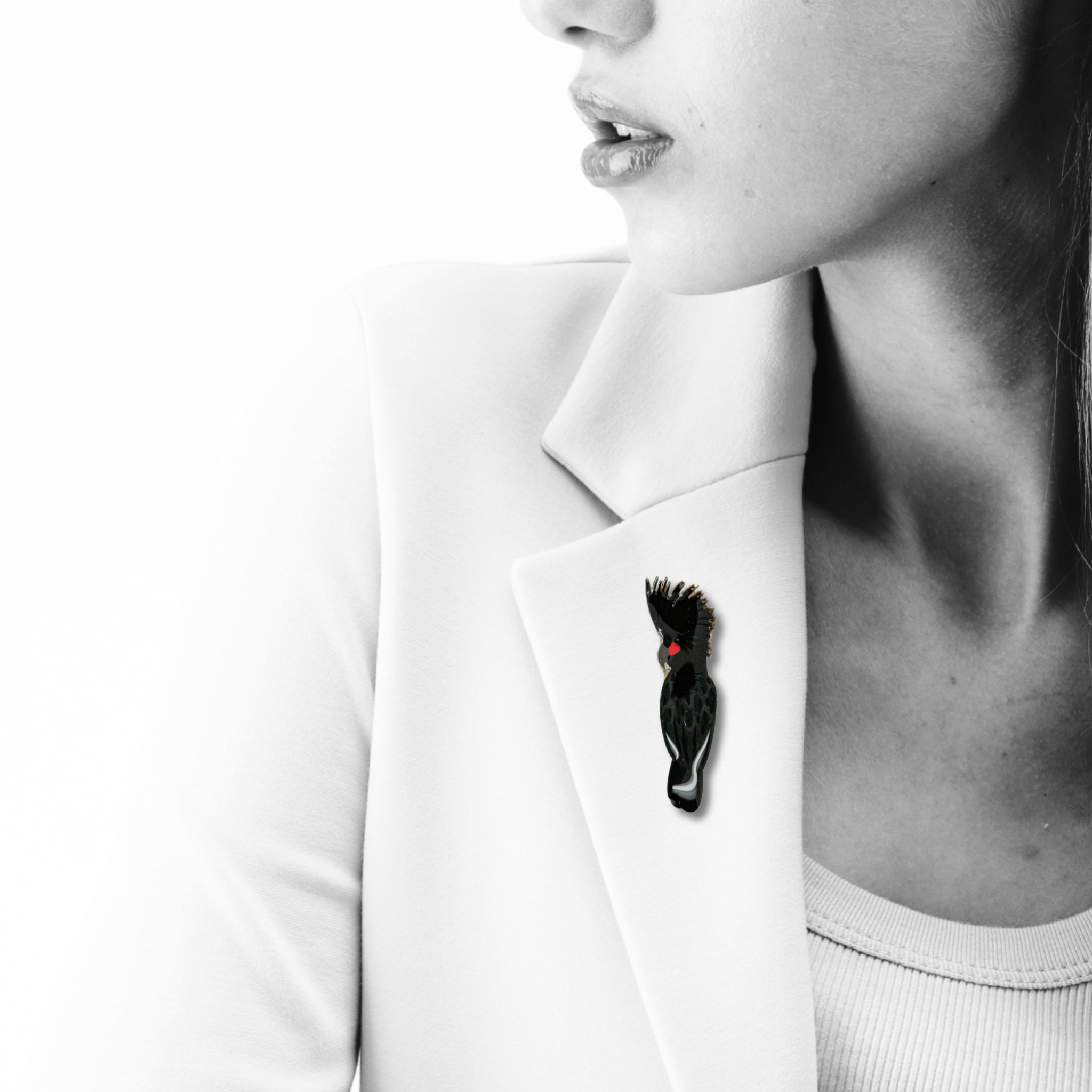 Palm Cockatoo Brooch