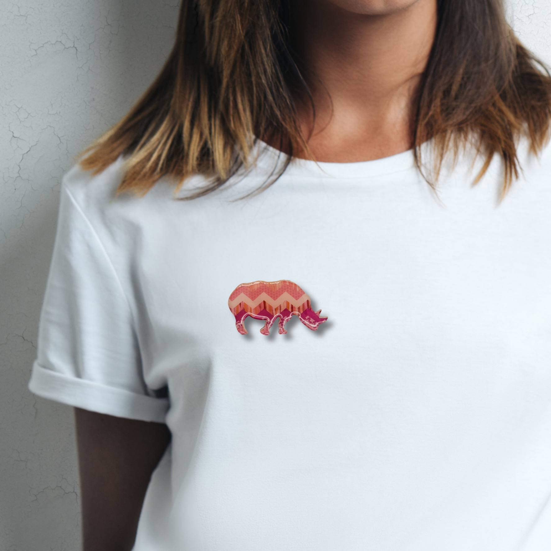 Rhino (Design) Brooch