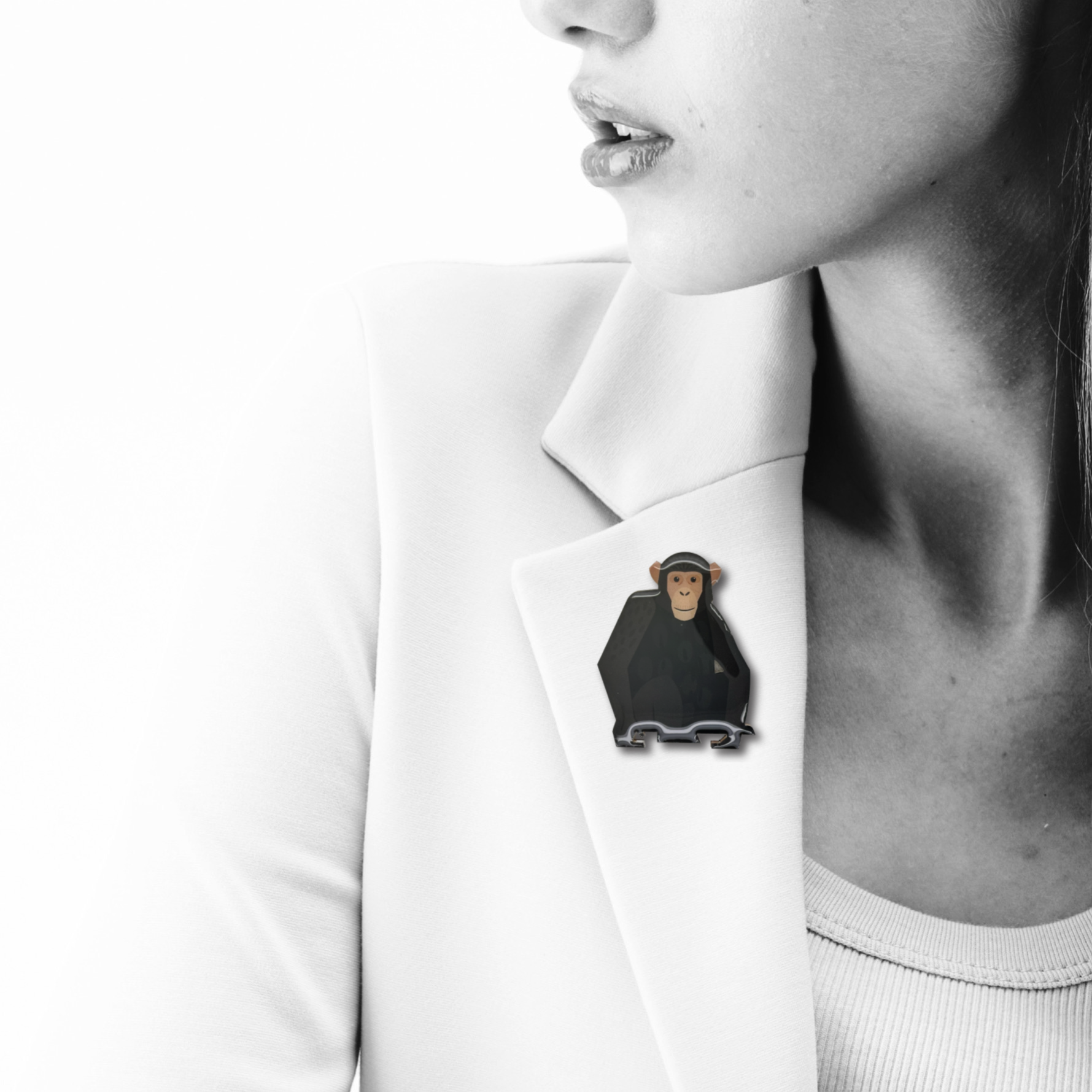 Chimpanzee Brooch