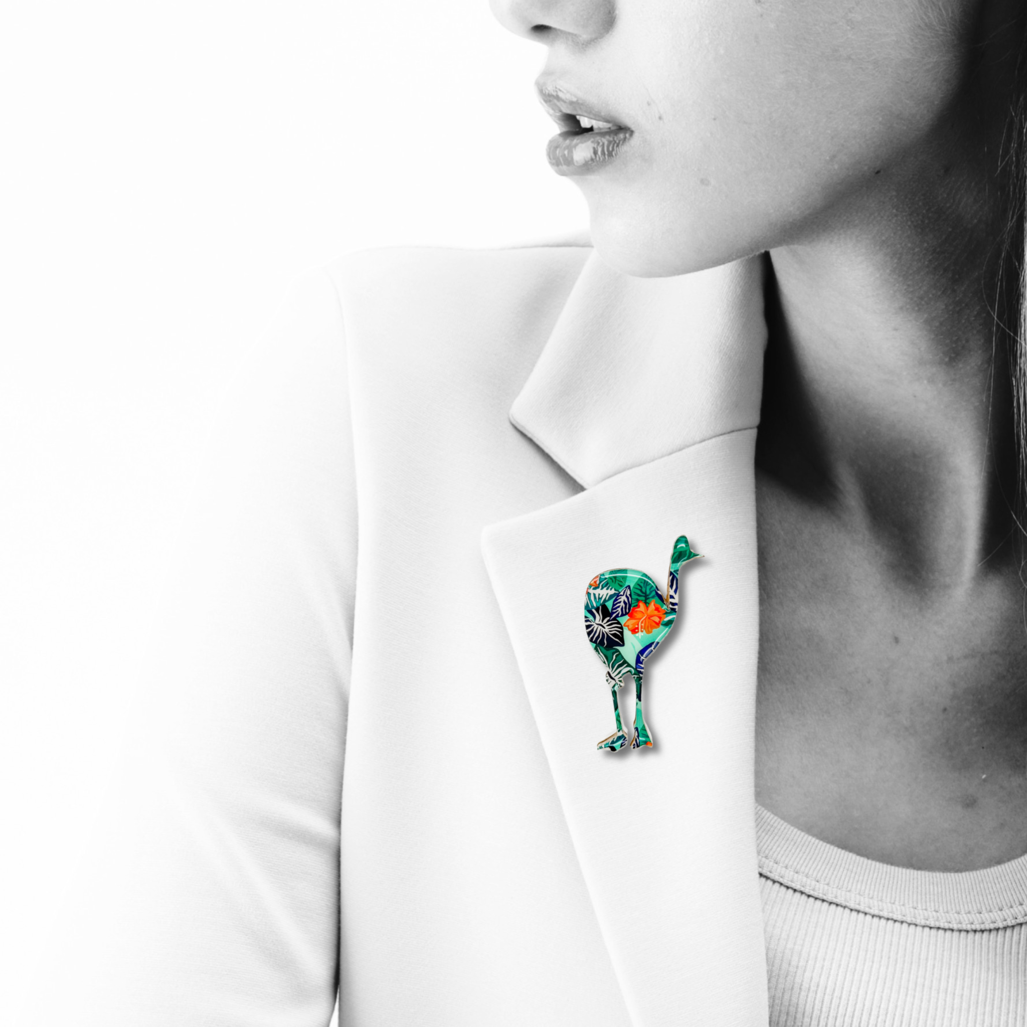 Cassowary (Design) Brooch