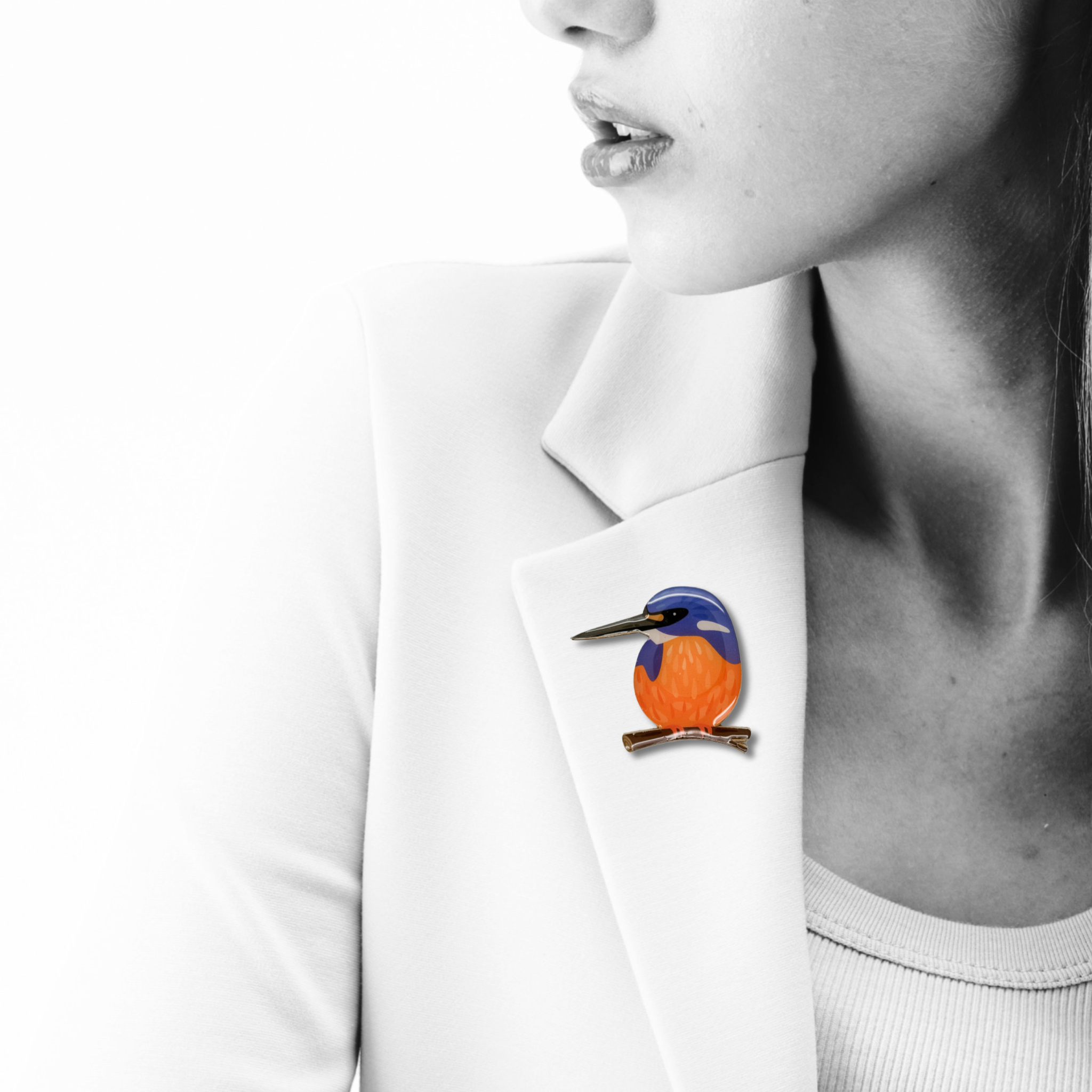 Azure Kingfisher Brooch