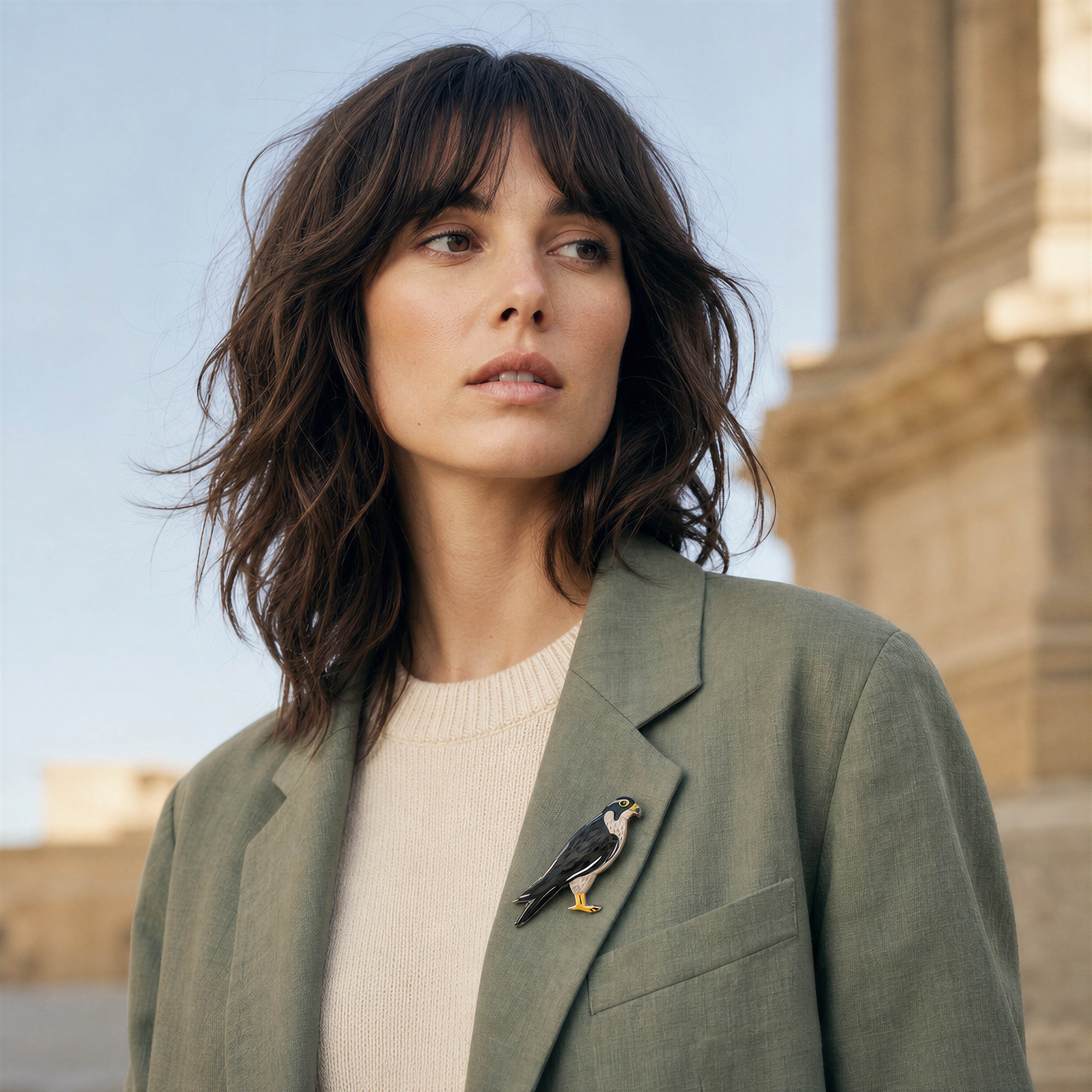 Peregrine Falcon Brooch