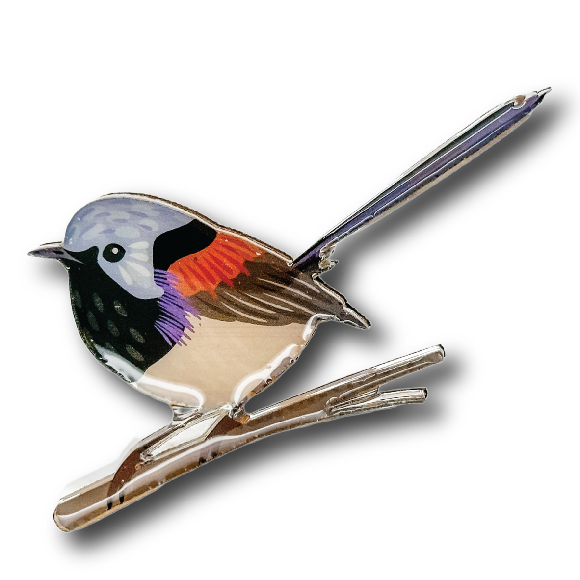 Variegated Fairy-wren Brooch