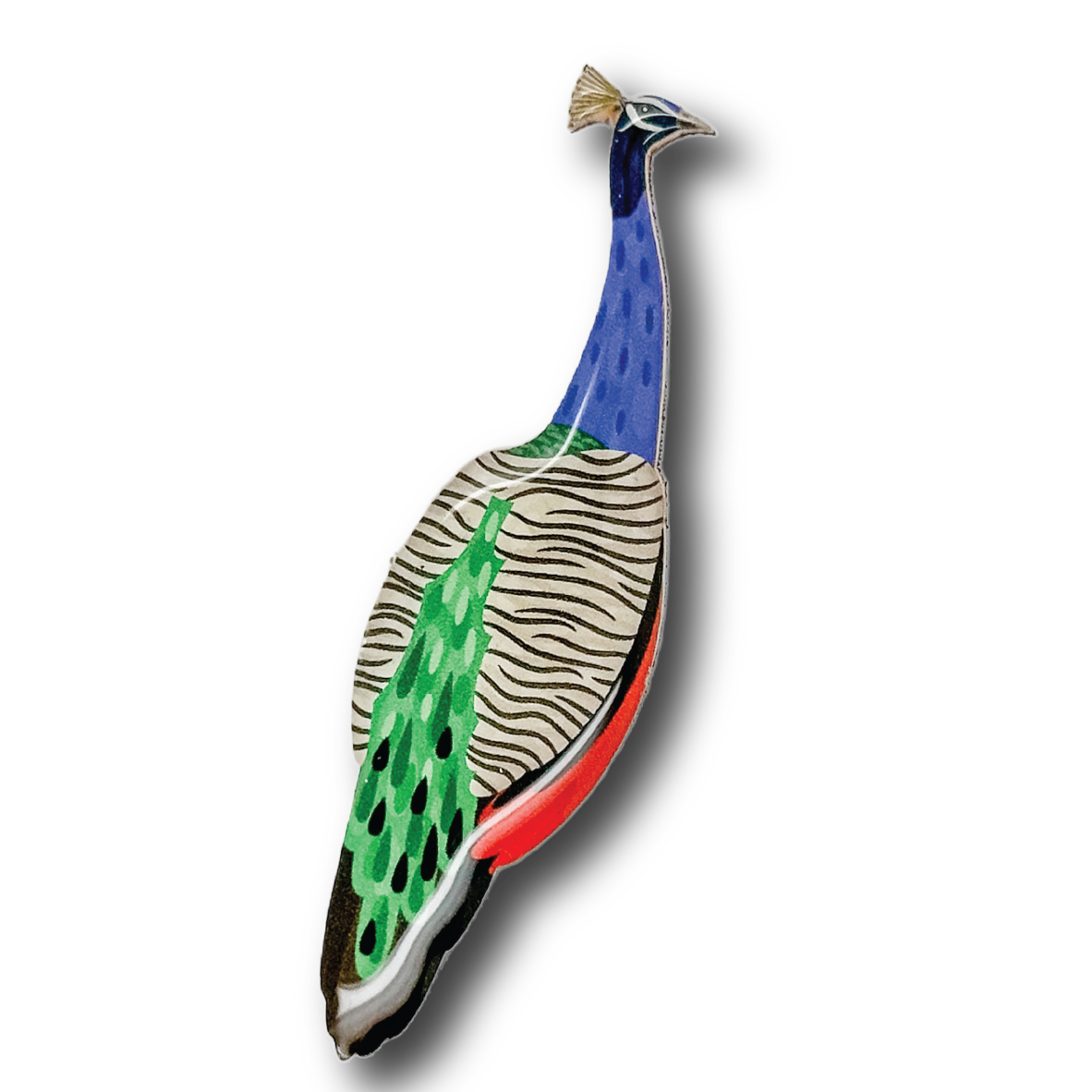 Indian Peafowl Brooch
