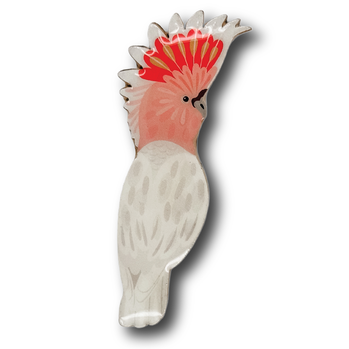 Pink Cockatoo Brooch
