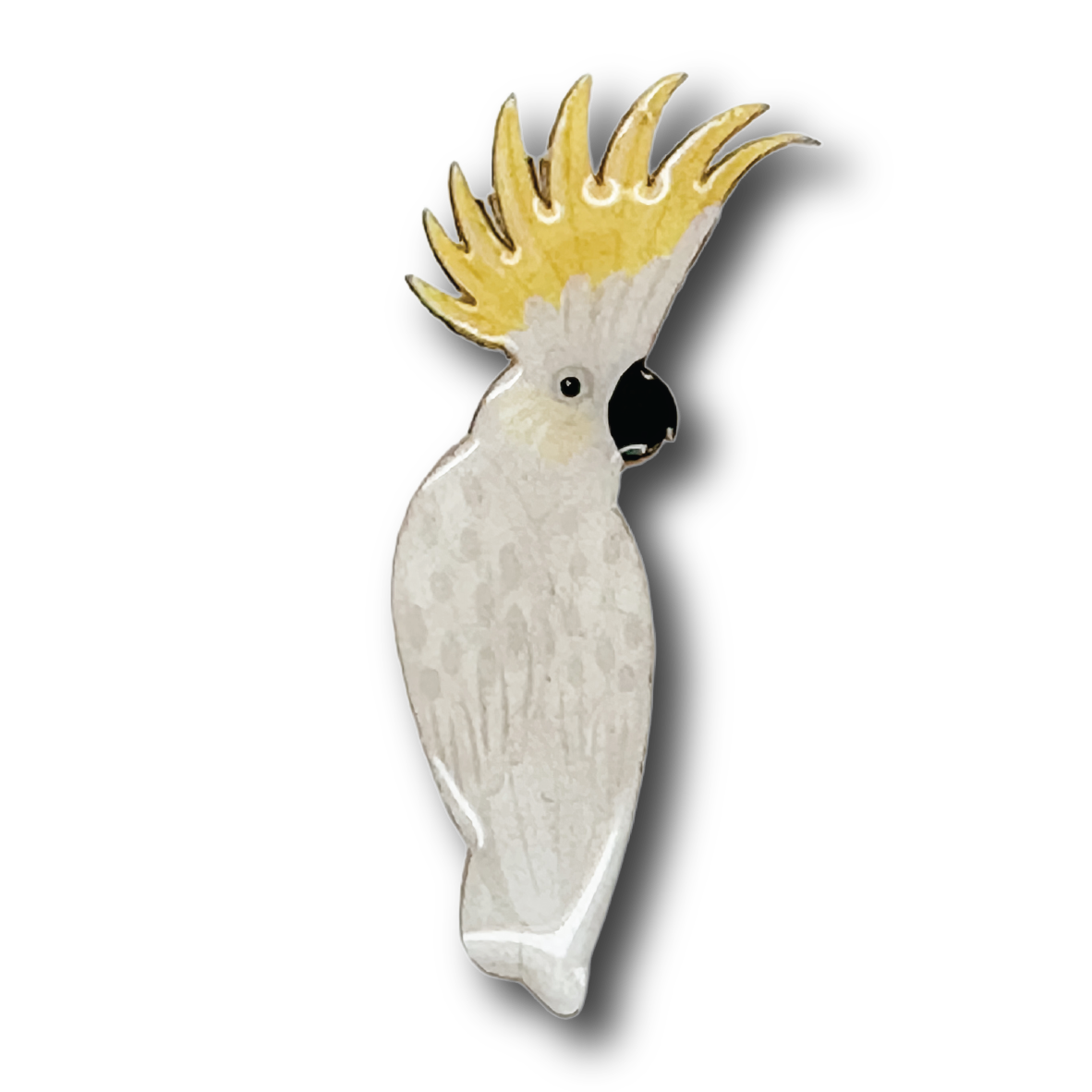 Sulphur-crested Cockatoo Brooch