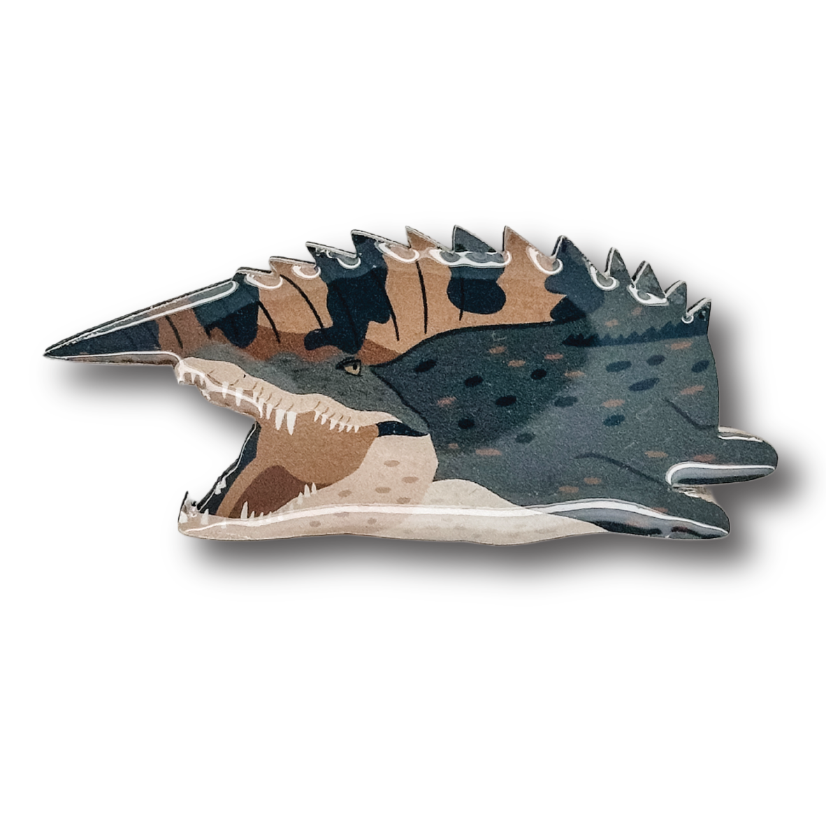 Saltwater Crocodile Brooch