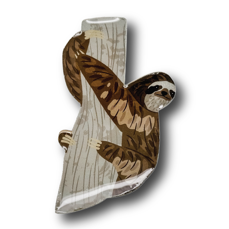 Pale-throated Three-toed Sloth Brooch