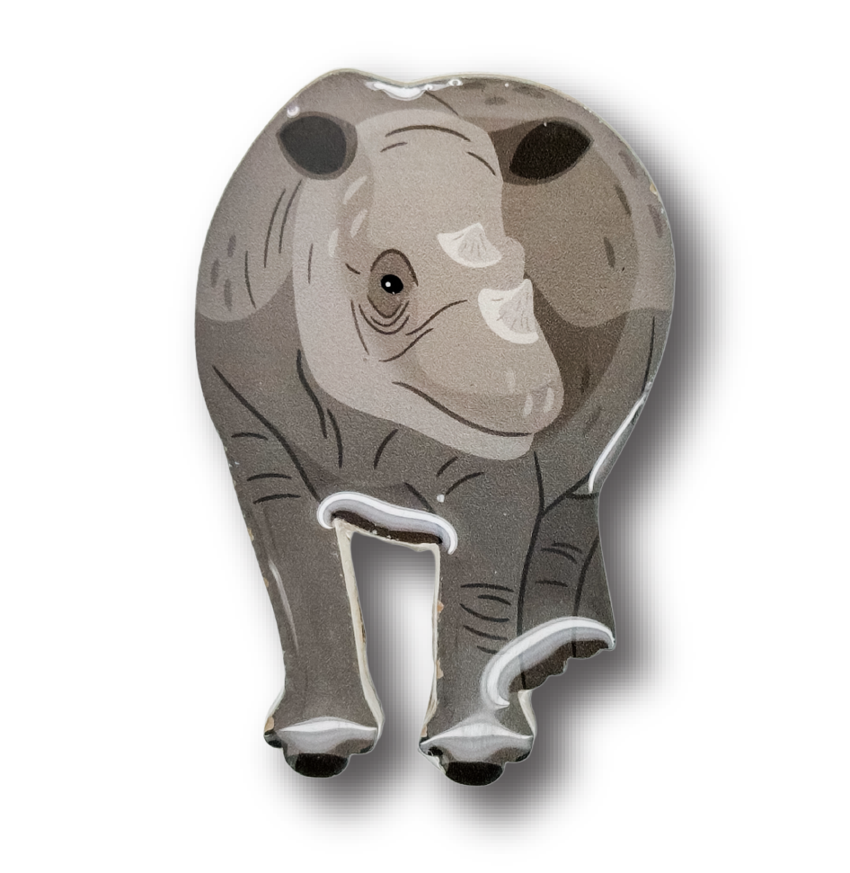 Sumatran Rhino Brooch