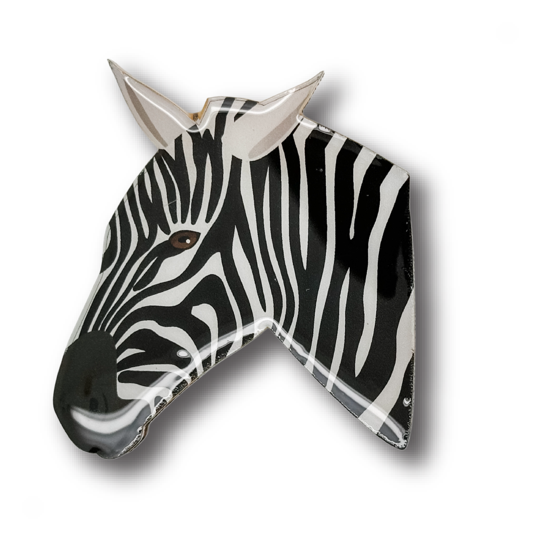 Zebra (II) Brooch