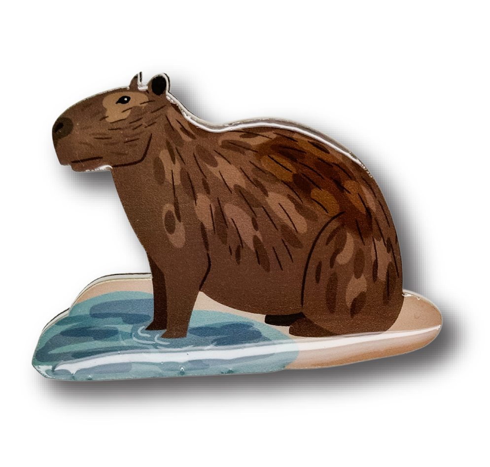Capybara Brooch