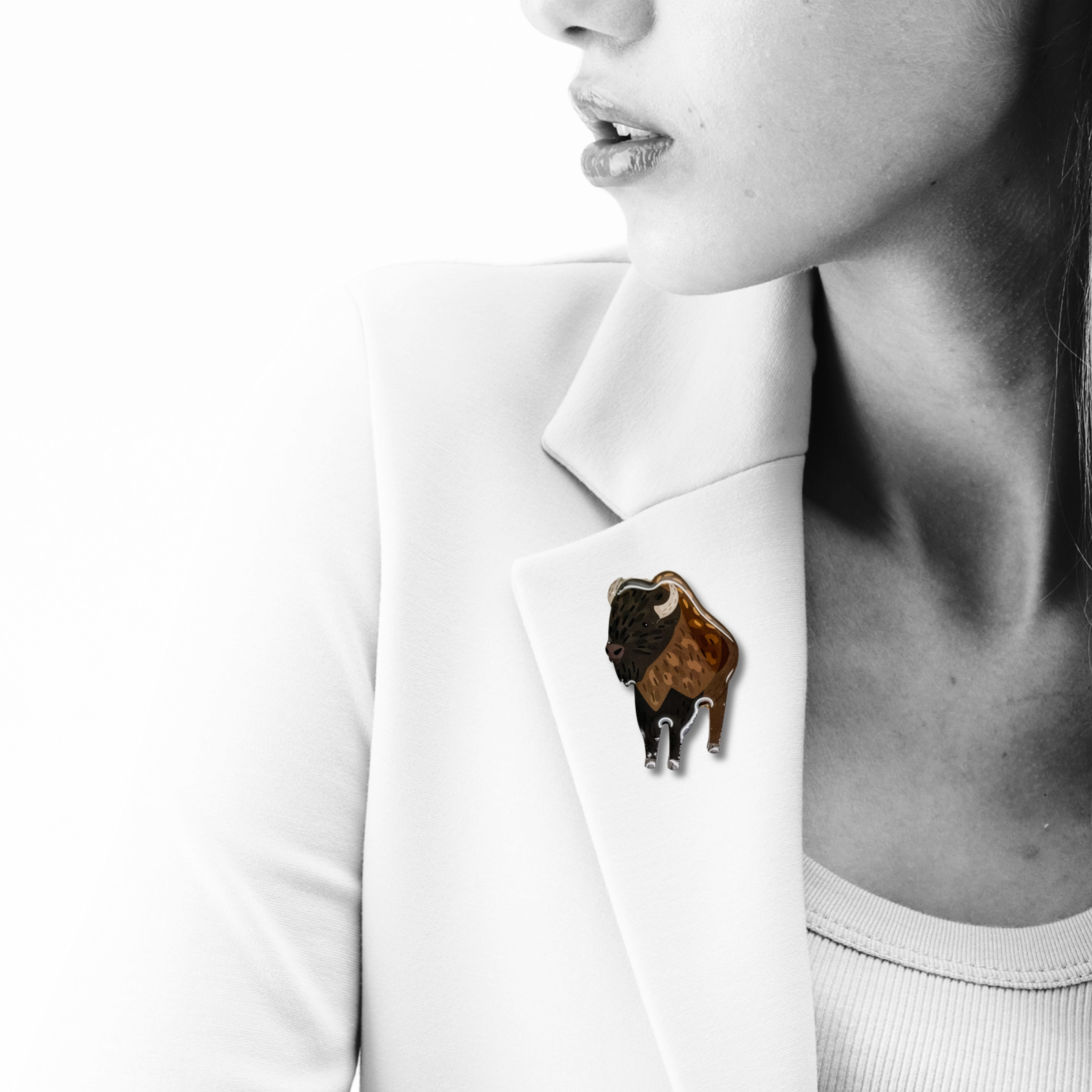 Bison Brooch