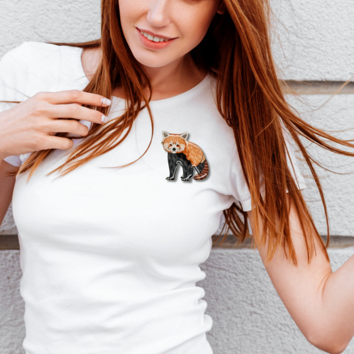 Red Panda (III) Brooch