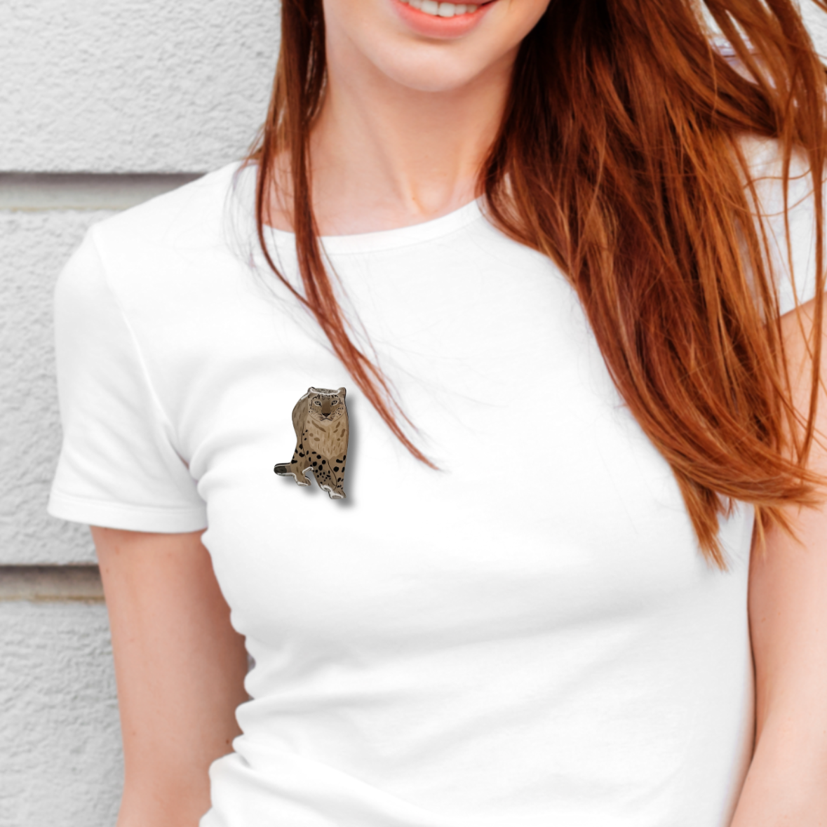 Snow Leopard Brooch (I)