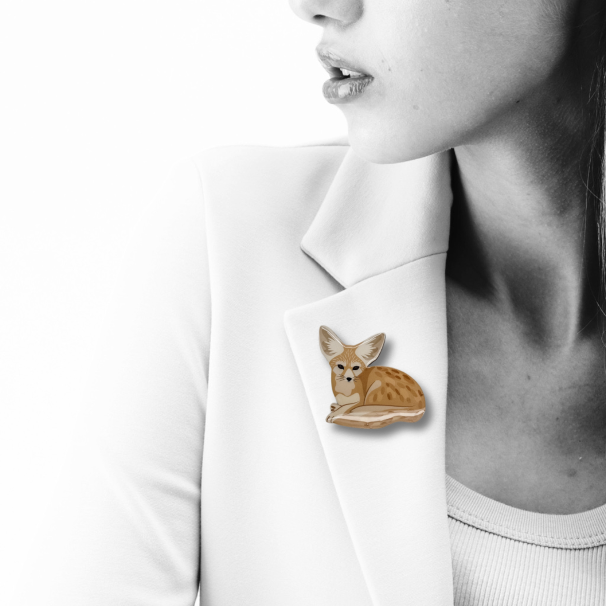 Fennec Fox Brooch