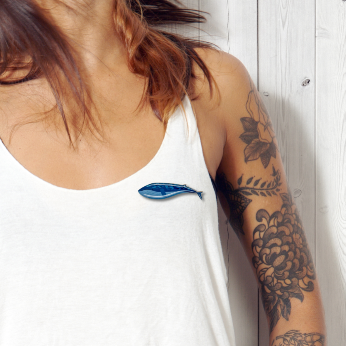 Blue Whale Brooch