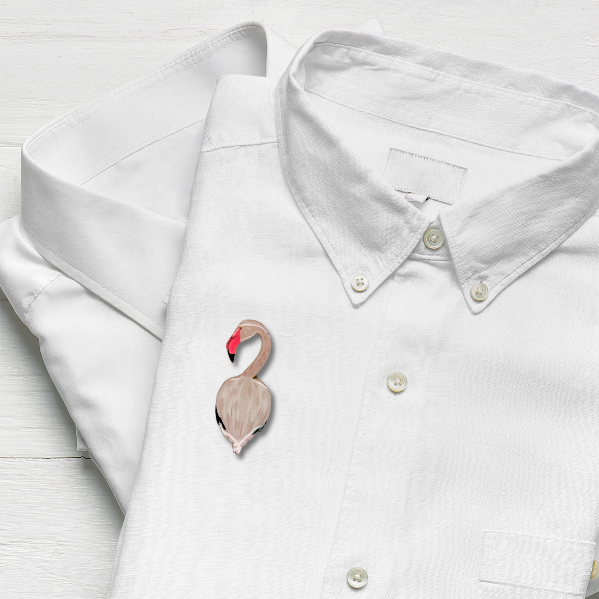 Greater Flamingo Brooch