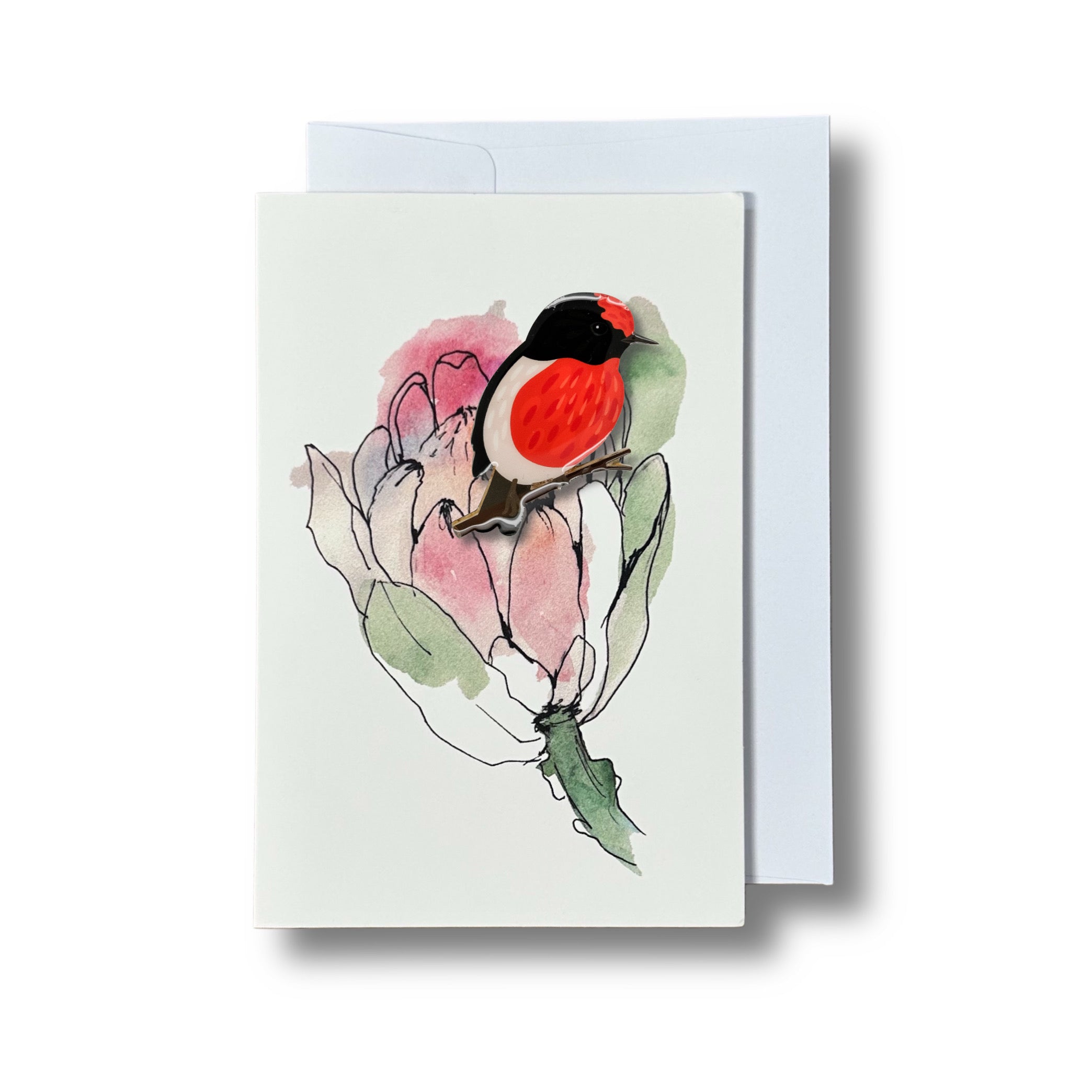 Protea – Brooch & Card Set