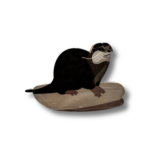 Asian Small-clawed Otter Brooch