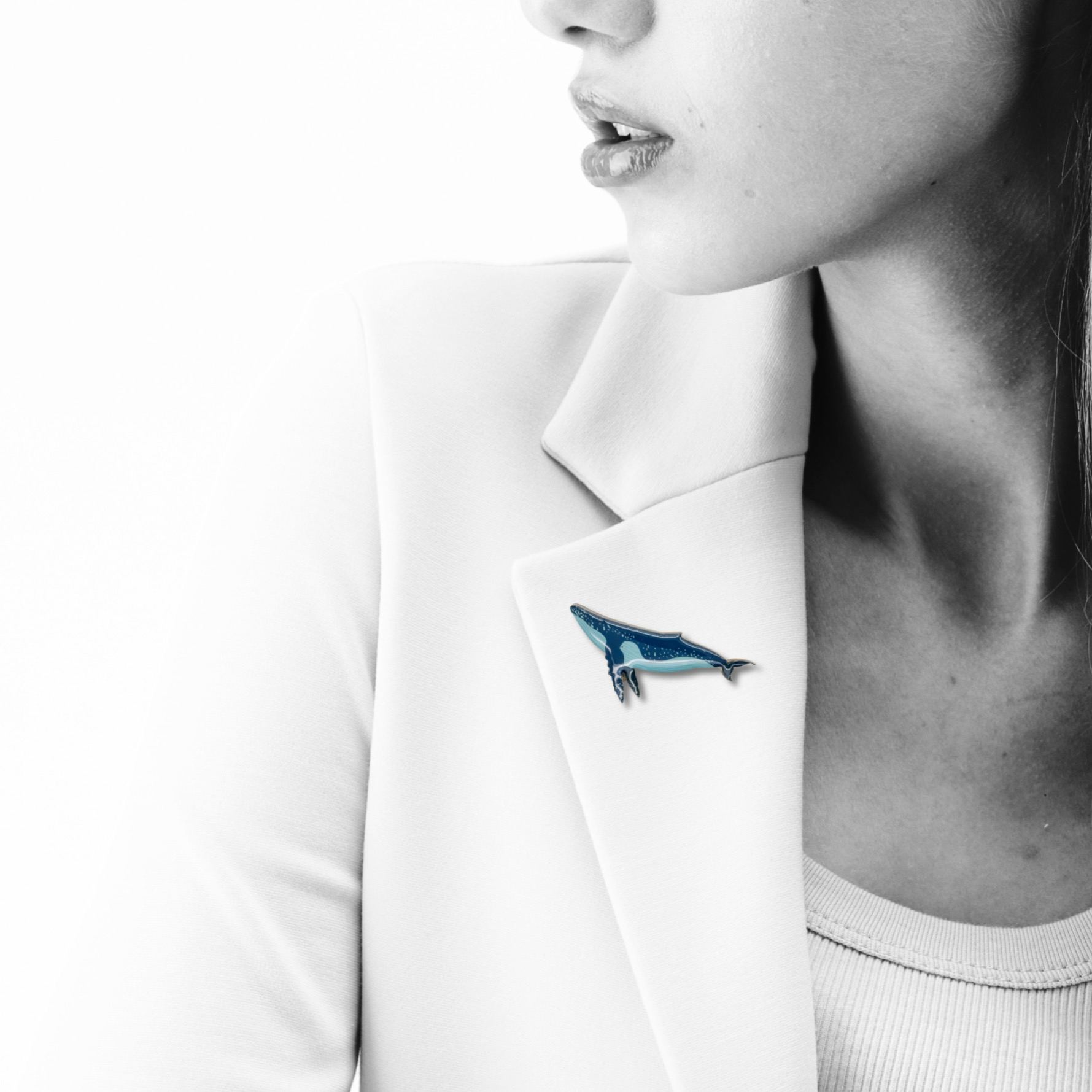 Humpback Whale Brooch