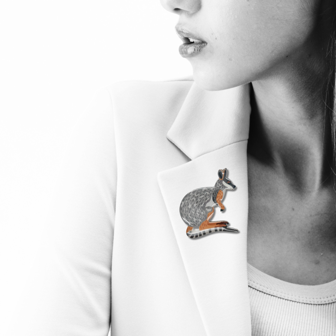 Yellow-footed Rock Wallaby Brooch