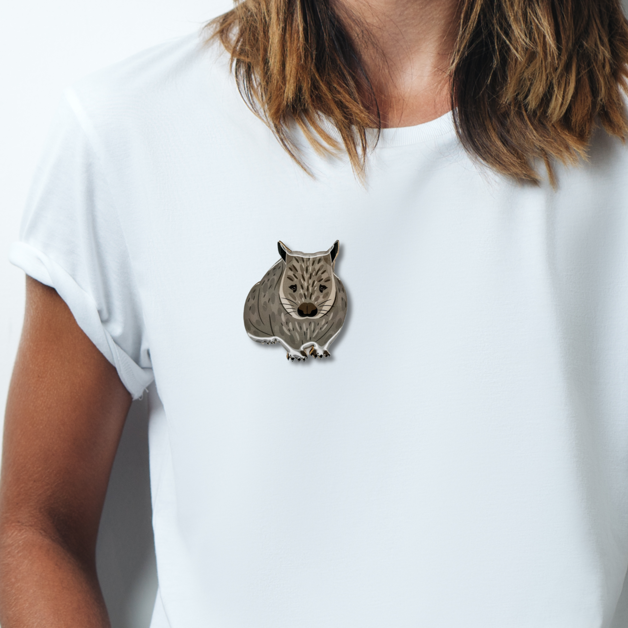 Southern Hairy-nosed Wombat Brooch
