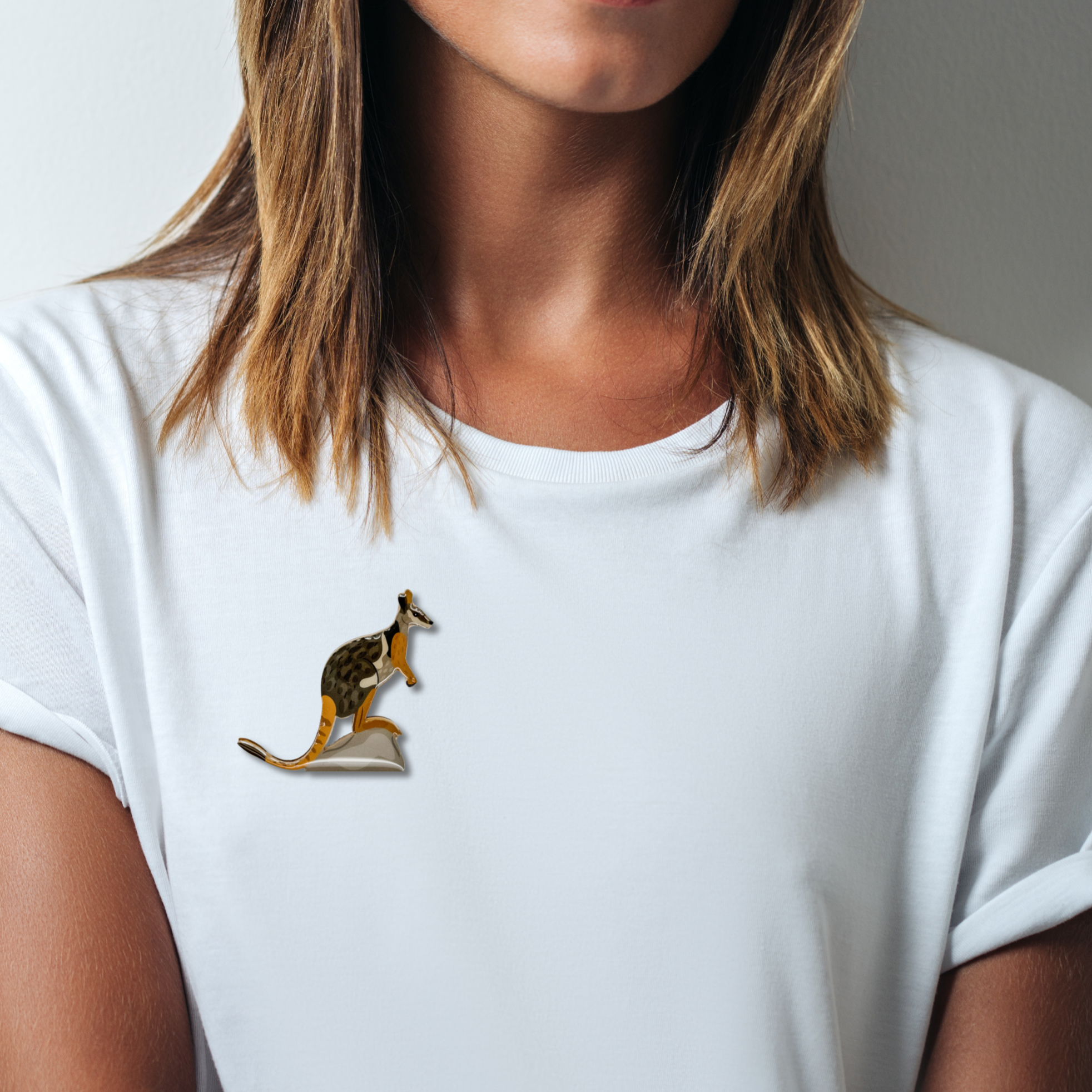 Yellow-footed Rock Wallaby Brooch