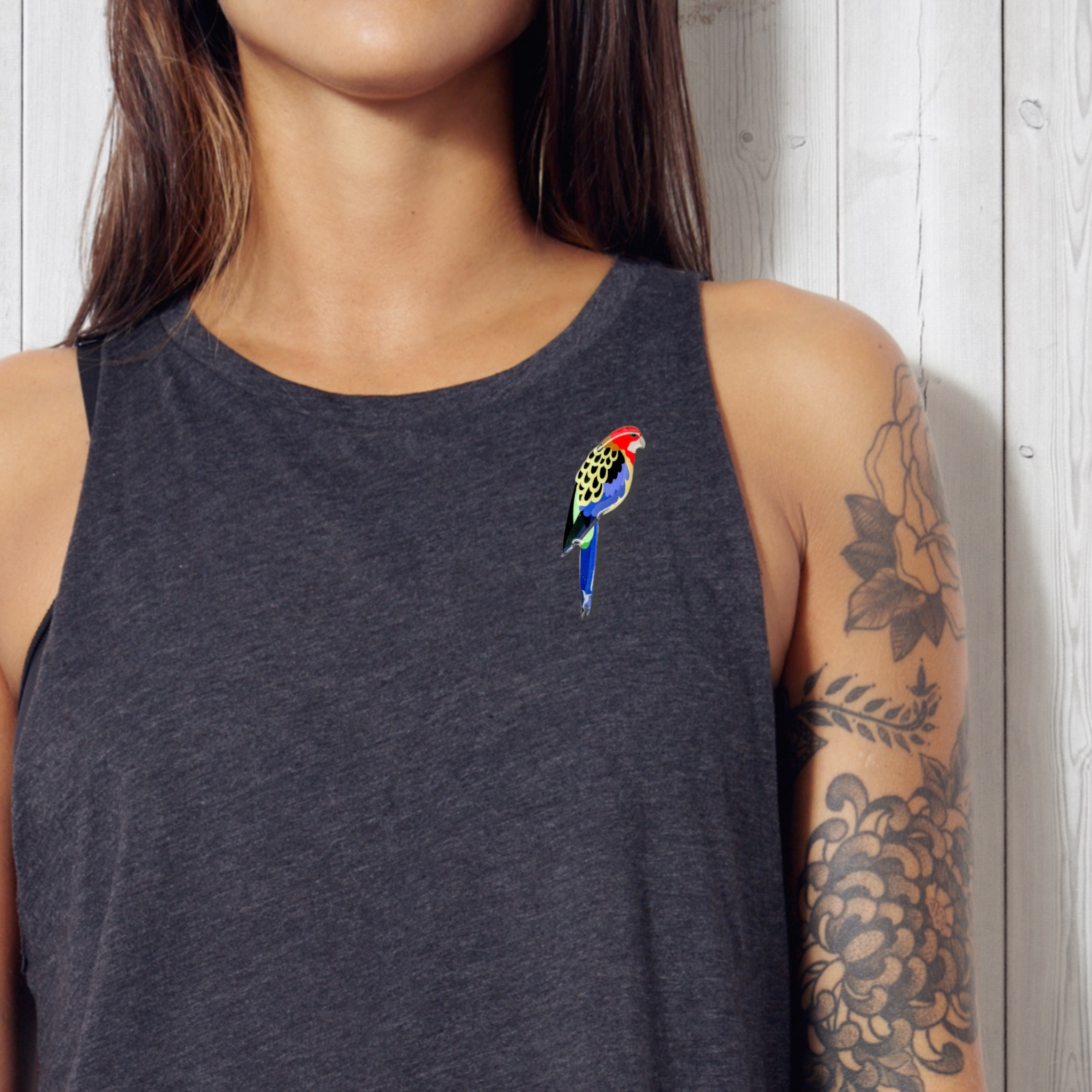 Eastern Rosella Brooch