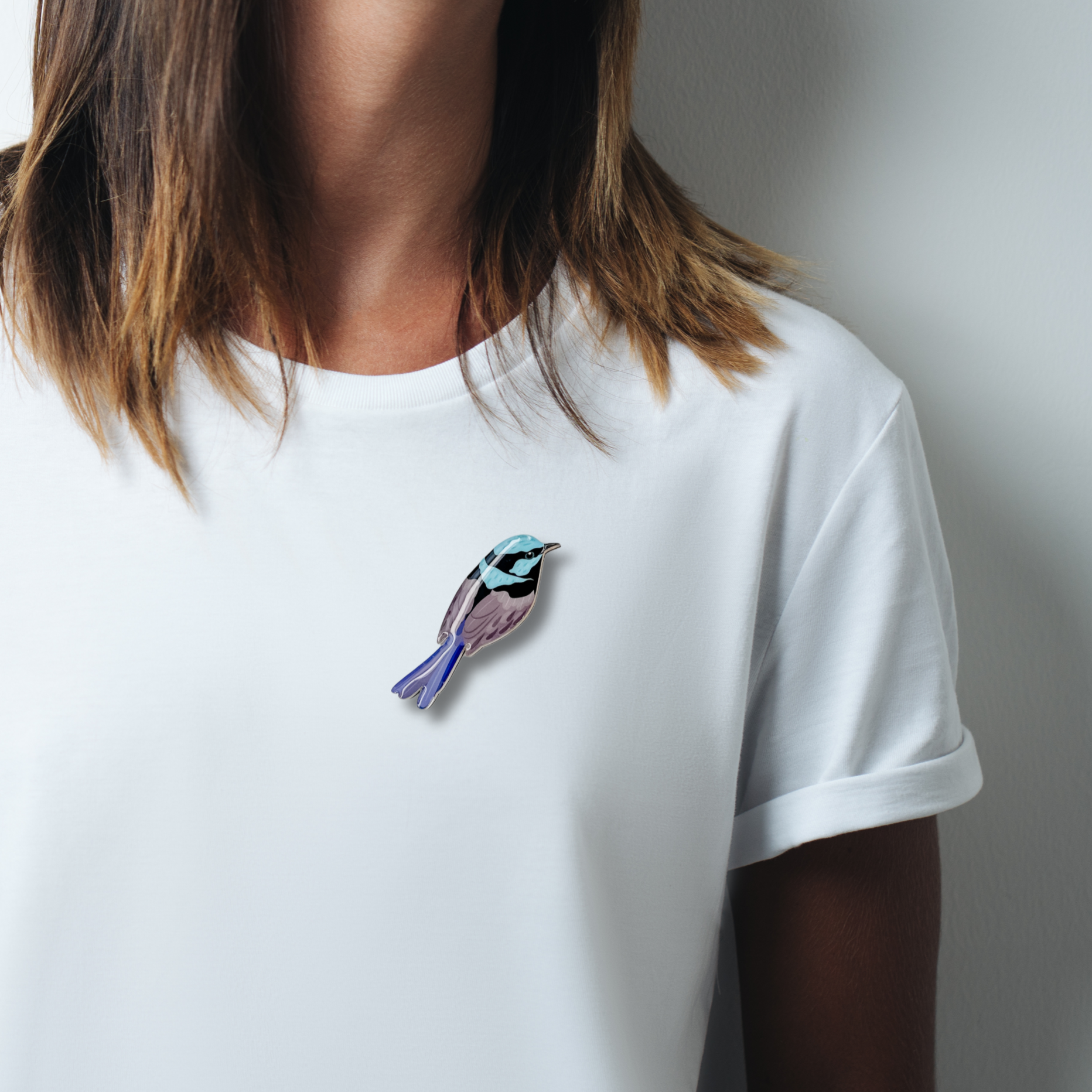 Superb Fairy-wren Brooch