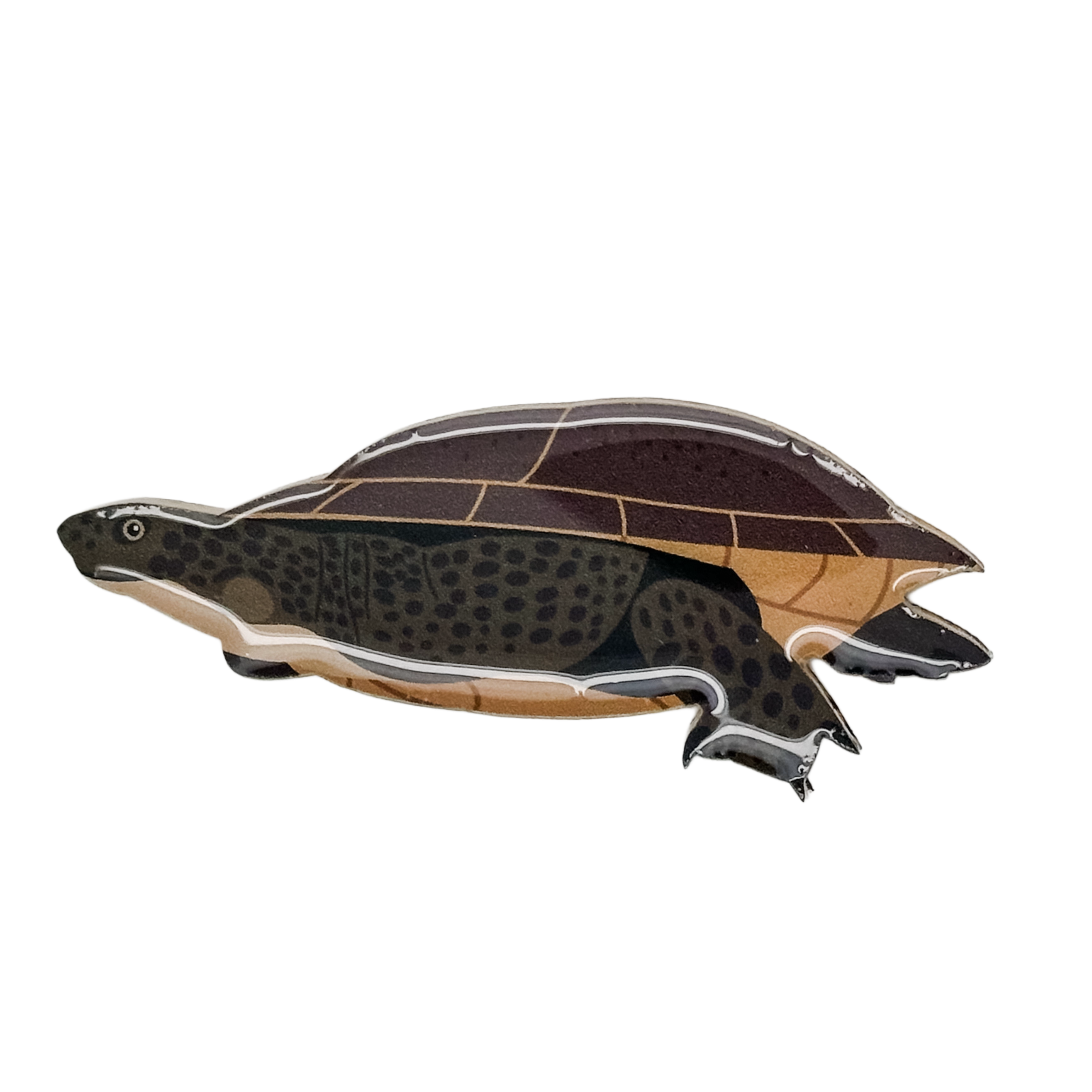 Long-necked turtle Brooch