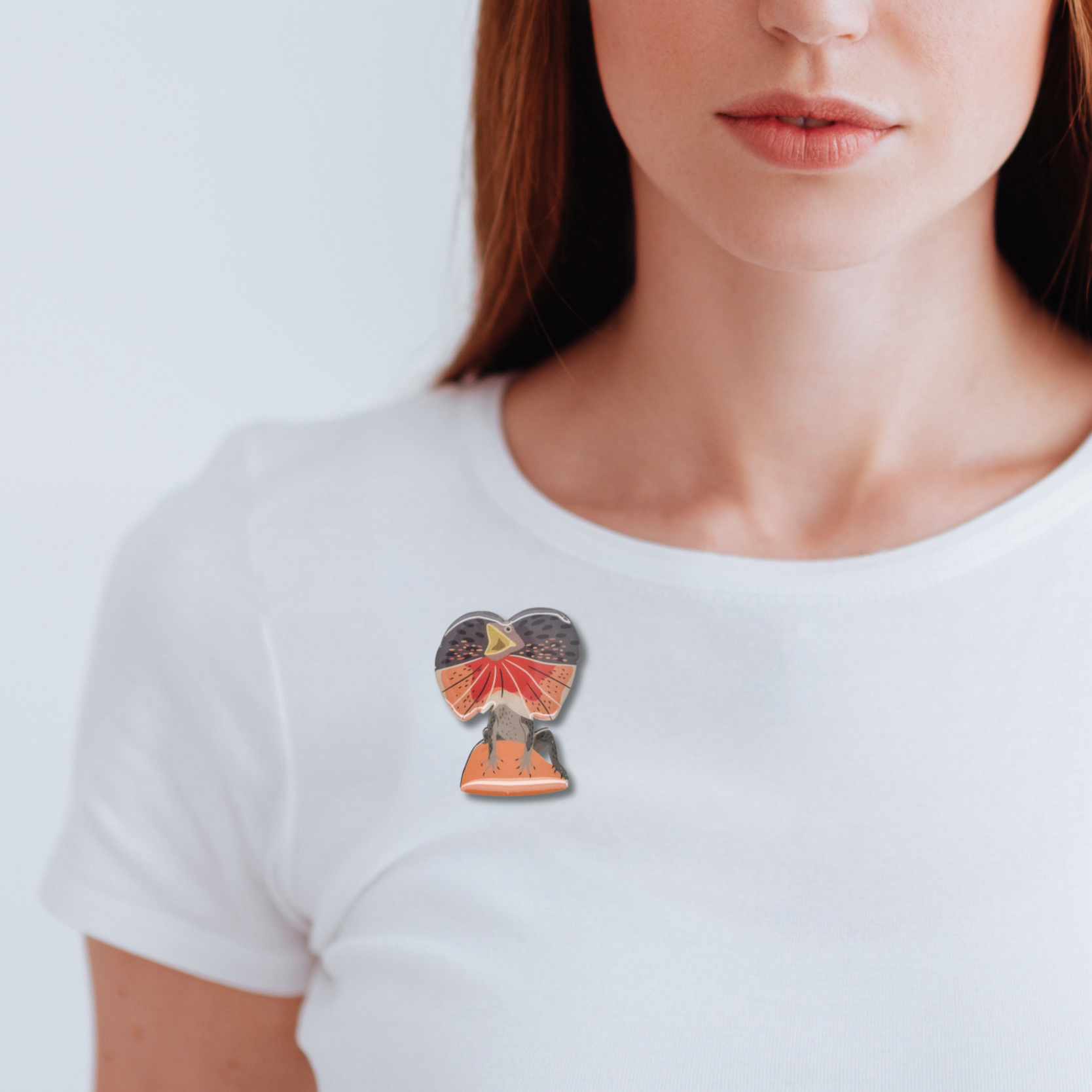 Frilled Lizard Brooch