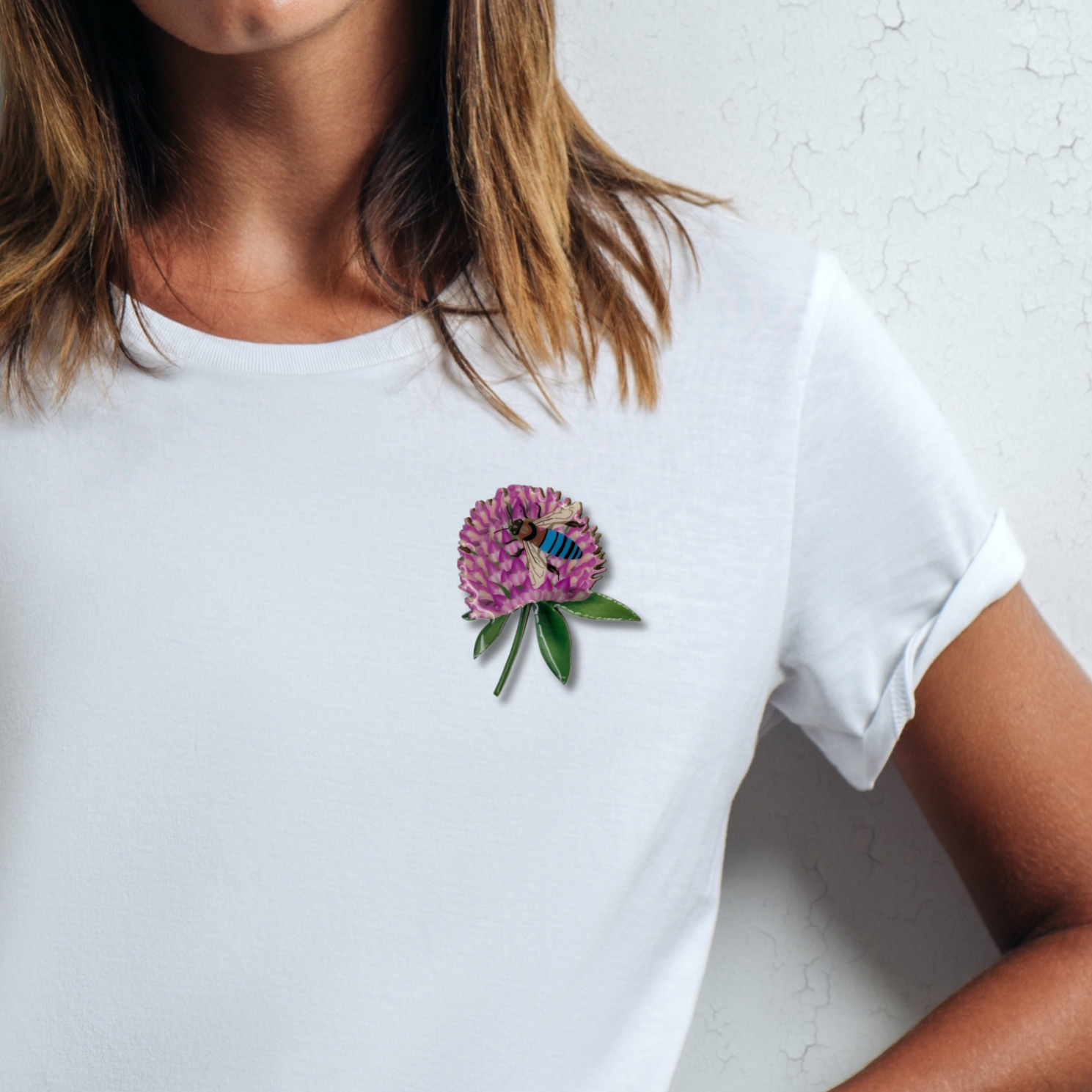 Blue-banded Bee Brooch