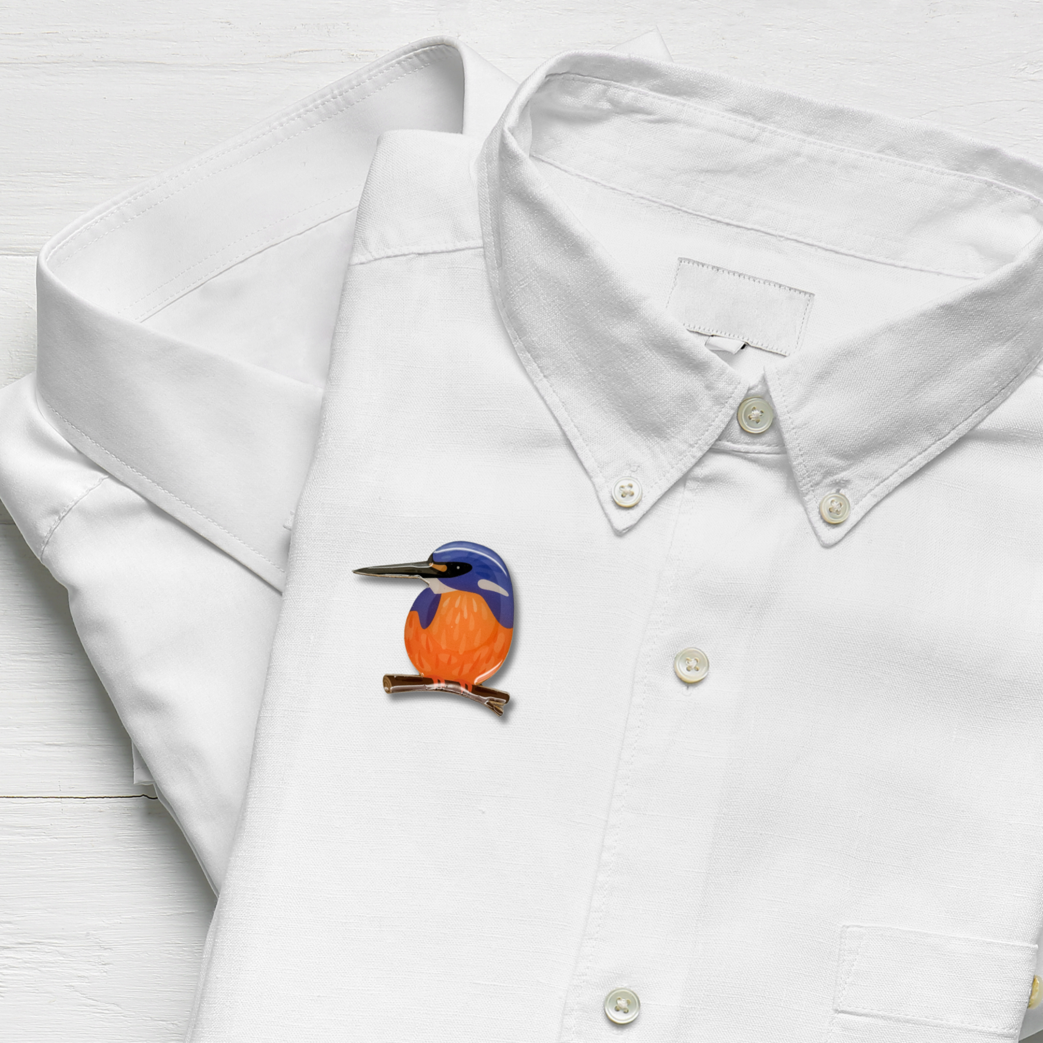 Azure Kingfisher Brooch