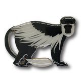 Black & White Colobus Brooch