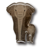 Asian Elephant (II) (Mum & Calf) Brooch