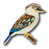 Blue-winged Kookaburra Brooch