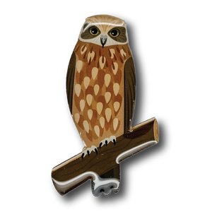Boobook Brooch