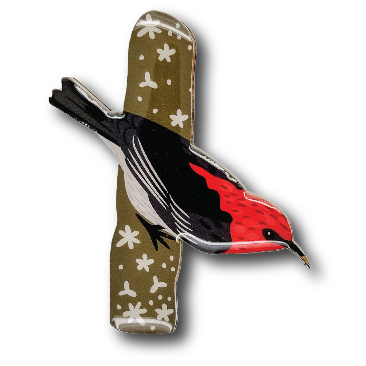 Scarlet Honeyeater Brooch