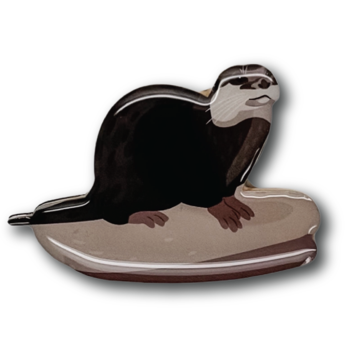 Asian Small-clawed Otter Brooch