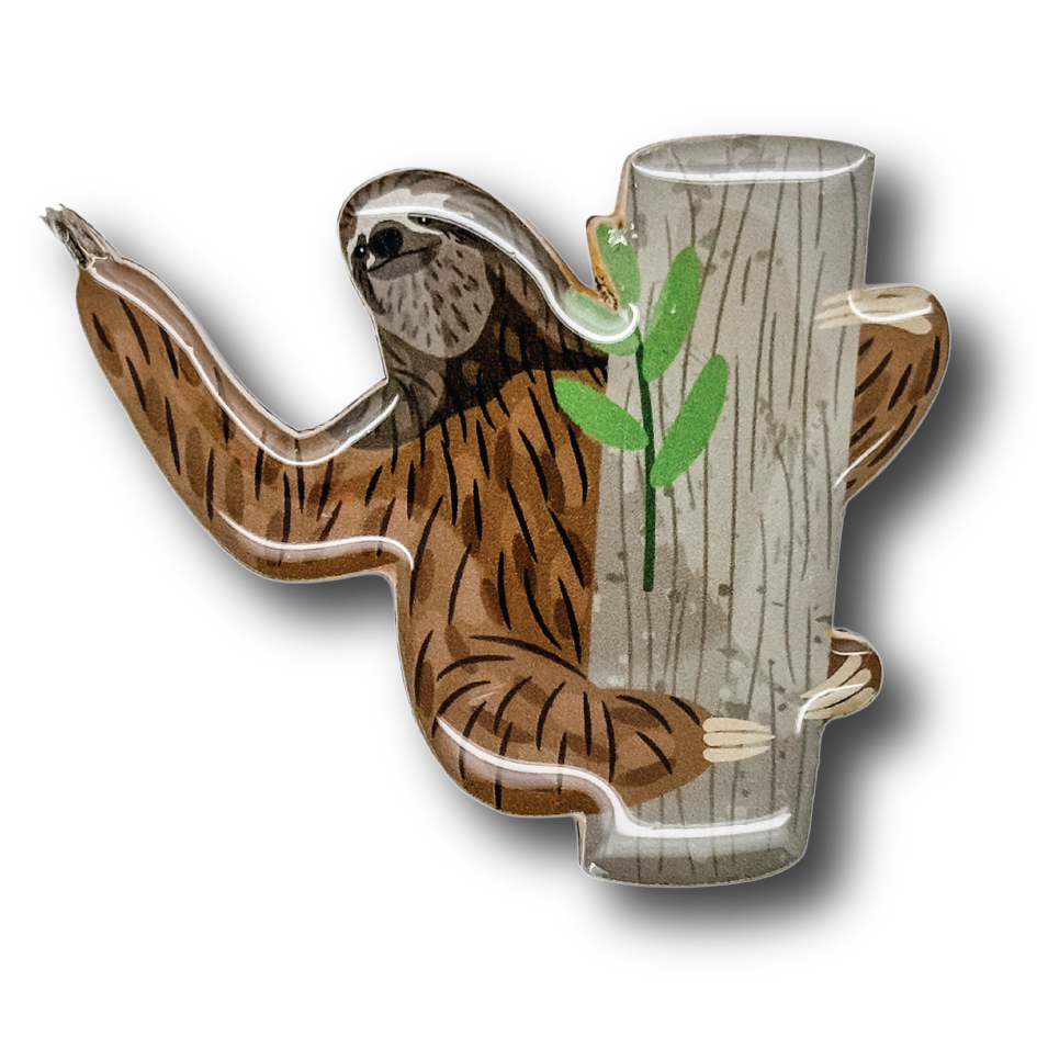 Brown-throated Three-toed Sloth (II) Brooch