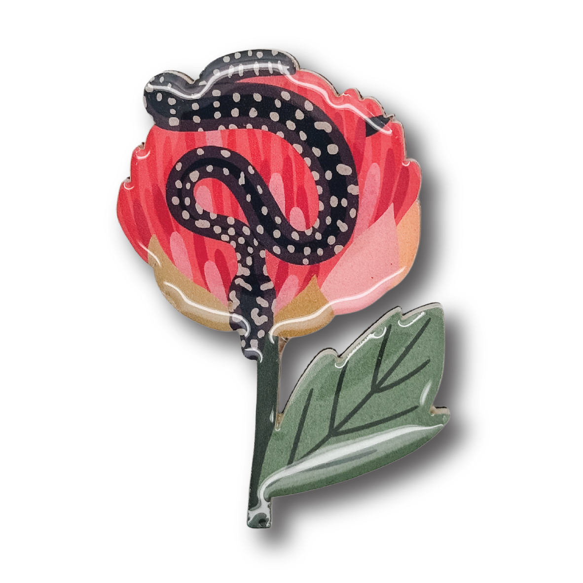 Diamond Python Brooch