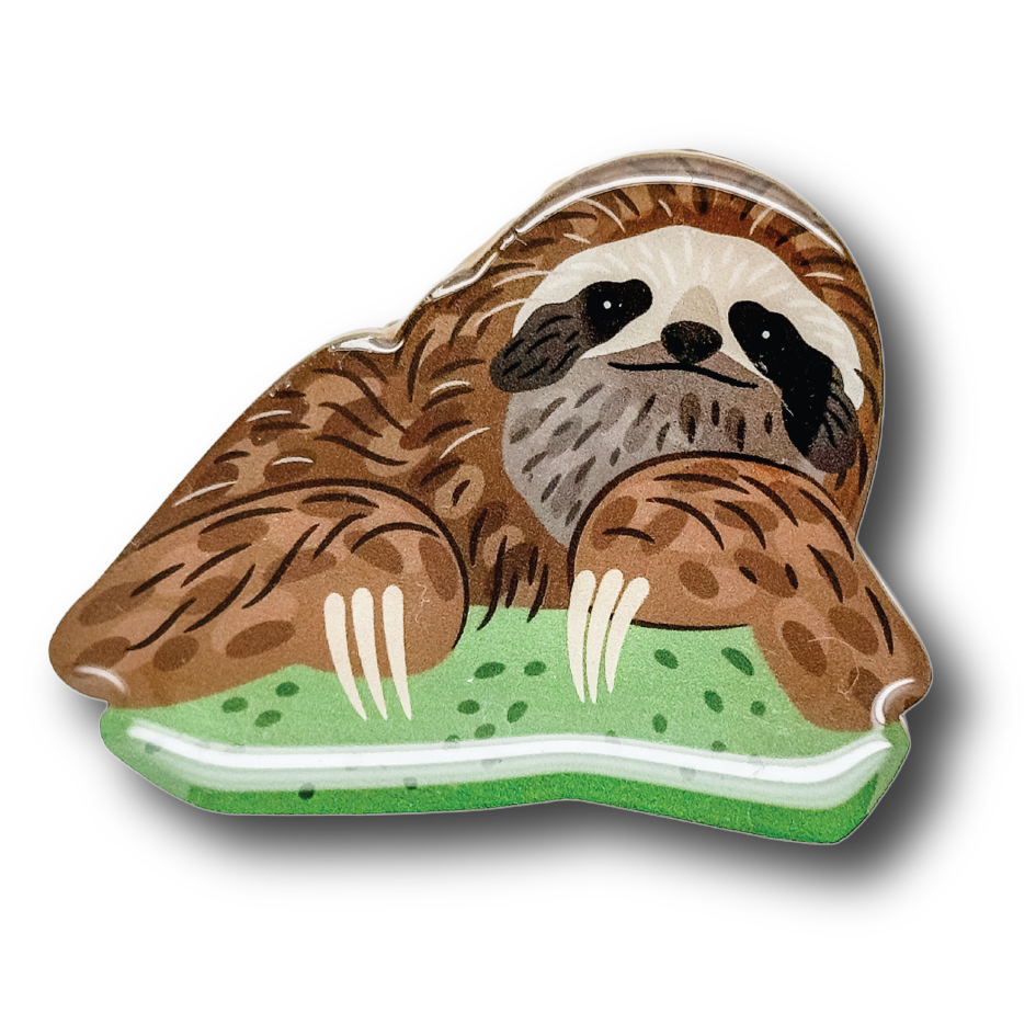 Brown-throated Three-toed Sloth (I) Brooch