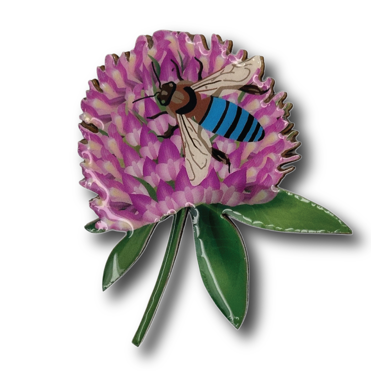 Blue-banded Bee Brooch