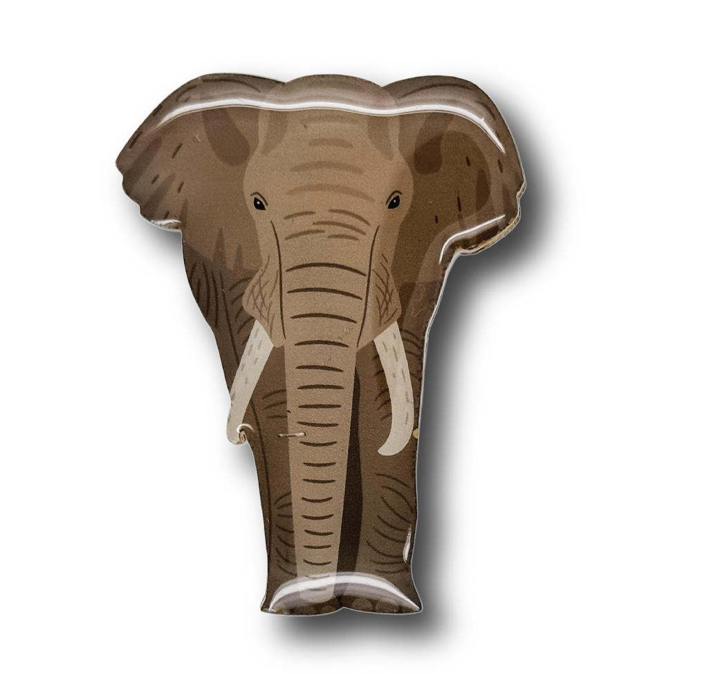 African Savannah Elephant Brooch
