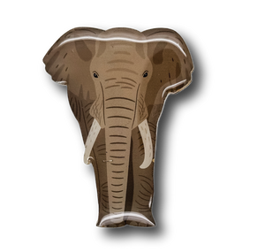 African Savannah Elephant Brooch