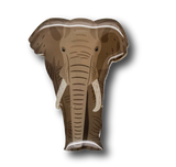 African Savannah Elephant Brooch